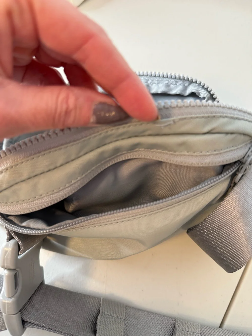 Lululemon Mini Belt Bag Light Gray Crossbody Fanny Pack